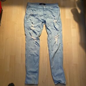Hollister Light Blue Ripped Jeans